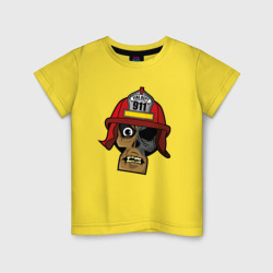 Детская футболка хлопок Череп пожарного