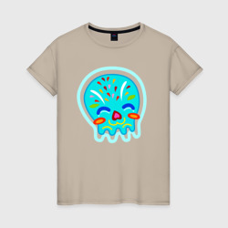 Женская футболка хлопок Светло-синий морской житель