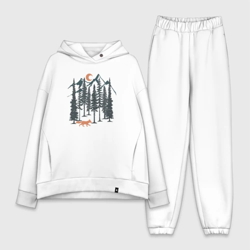Женский костюм хлопок Oversize Лисичка в Лесу