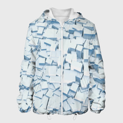 Мужская куртка 3D Множество белых кубов в абстракции