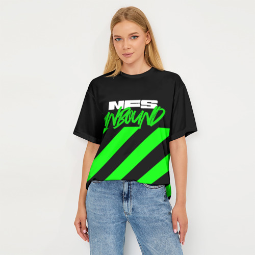 Женская футболка oversize 3D NFS Unbound Полосы, цвет 3D печать - фото 5