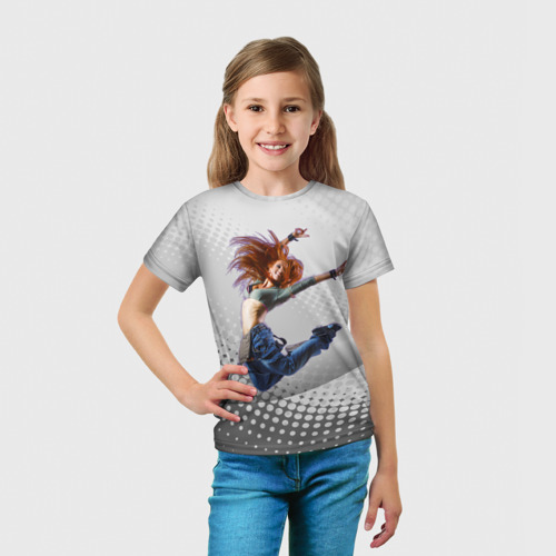 Детская футболка 3D с принтом Контемпорари - танец, вид сбоку #3