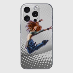 Чехол для iPhone 15 Pro силиконовый с защитой камеры Контемпорари - танец