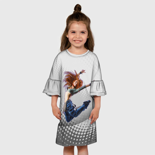 Детское платье 3D с принтом Контемпорари - танец, вид сбоку #3