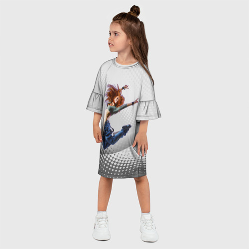 Детское платье 3D с принтом Контемпорари - танец, фото на моделе #1