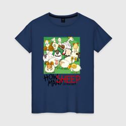 Сколько овец вы видите? – Женская футболка хлопок с принтом купить со скидкой в -20%