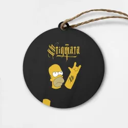 Деревянная игрушка круг Stigmata Сипмсоны Гомер