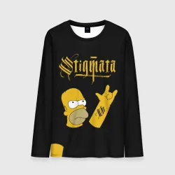 Мужской лонгслив 3D Stigmata Сипмсоны Гомер