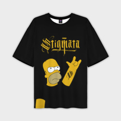 Мужская футболка oversize 3D Stigmata Сипмсоны Гомер