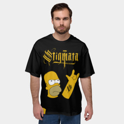 Мужская футболка oversize 3D Stigmata Сипмсоны Гомер - фото 2