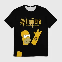 Мужская футболка 3D Stigmata Сипмсоны Гомер