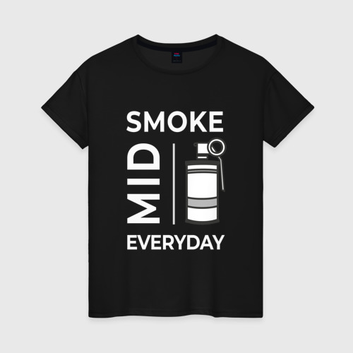 Женская футболка хлопок Smoke Mid Everyday, цвет черный