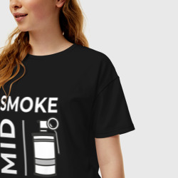 Женская футболка хлопок Oversize Smoke Mid Everyday - фото 2