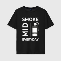 Женская футболка хлопок Oversize Smoke Mid Everyday