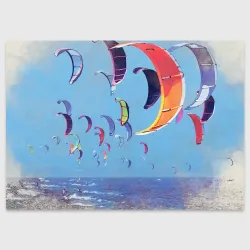 Поздравительная открытка Кайтинг на море
