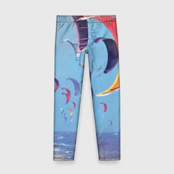 Детские леггинсы 3D Кайтинг на море