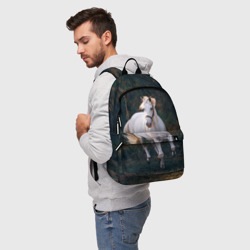 Рюкзак 3D Скачущая белая лошадь - фото 2