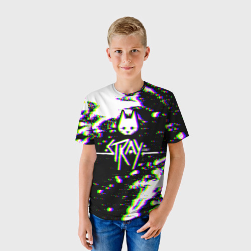 Детская футболка 3D Stray glitch, цвет 3D печать - фото 3