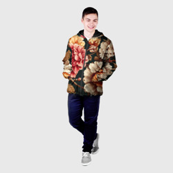 Мужская куртка 3D Цветы в стиле рококо - фото 2