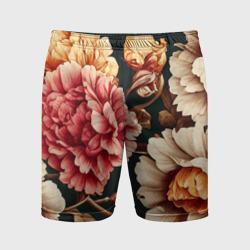Мужские шорты спортивные Цветы в стиле рококо