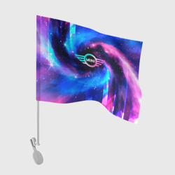 Флаг для автомобиля Mini неоновый космос