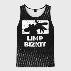 Мужская майка 3D Limp Bizkit с потертостями на темном фоне