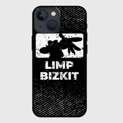 Чехол для iPhone 13 mini Limp Bizkit с потертостями на темном фоне