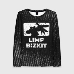 Женский лонгслив 3D Limp Bizkit с потертостями на темном фоне