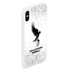 Чехол для iPhone XS Max матовый Hollywood Undead с потертостями на светлом фоне - фото 2