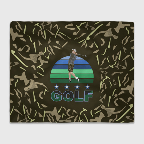 Плед 3D Игрок в гольф замахивается, цвет 3D (велсофт)