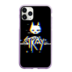 Чехол для iPhone 11 Pro Max матовый Stray glitch logo