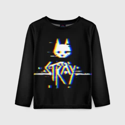 Детский лонгслив 3D Stray glitch logo