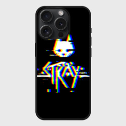 Чехол силиконовый для Apple iPhone 15 Pro матовый Stray glitch logo