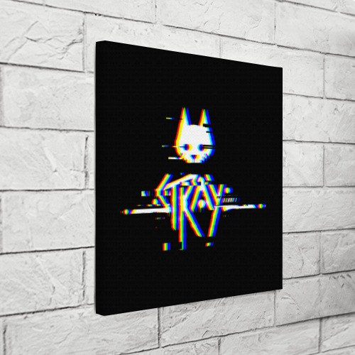 Холст квадратный Stray glitch logo, цвет 3D печать - фото 3