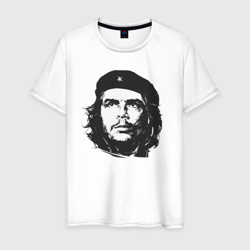 Мужская футболка из хлопка с принтом Че Гевара - рисунок, вид спереди №1