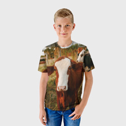 Детская футболка 3D Милая коровка - фото 2