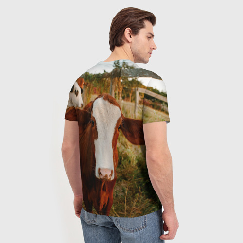 Мужская футболка 3D Милая коровка, цвет 3D печать - фото 4