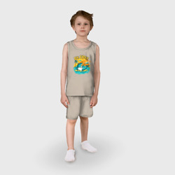 Детская пижама с шортами хлопок Акула серфингист будь свободным - фото 2