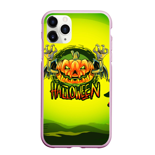 Чехол для iPhone 11 Pro матовый с принтом Тыква - зомби хэллоуин, вид спереди #2