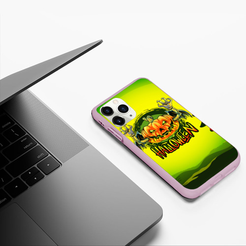 Чехол для iPhone 11 Pro матовый с принтом Тыква - зомби хэллоуин, фото #5