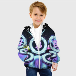 Детская куртка 3D Неоновый светящийся биткоин - фото 2
