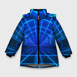 Зимняя куртка для девочек 3D Неоновый туннель
