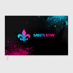 Флаг 3D Saints Row - neon gradient: надпись и символ