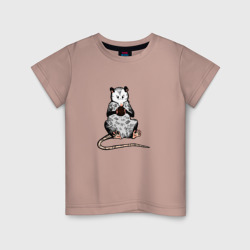 Детская футболка хлопок Опоссум с печеньем