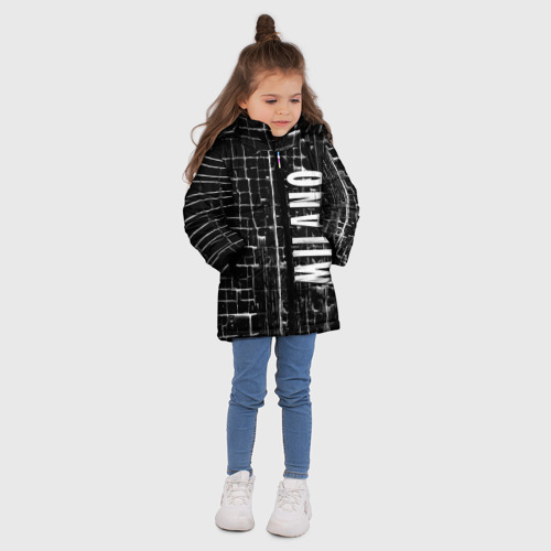 Зимняя куртка для девочек 3D с принтом Milano - autumn - winter 2025, вид сбоку #3