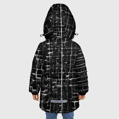 Зимняя куртка для девочек 3D с принтом Milano - autumn - winter 2025, вид сзади #2