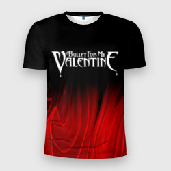 Мужская футболка 3D Slim Bullet For My Valentine red plasma