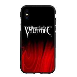Чехол для iPhone XS Max матовый Bullet For My Valentine red plasma