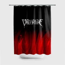 Штора 3D для ванной Bullet For My Valentine red plasma