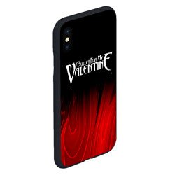 Чехол для iPhone XS Max матовый Bullet For My Valentine red plasma - фото 2